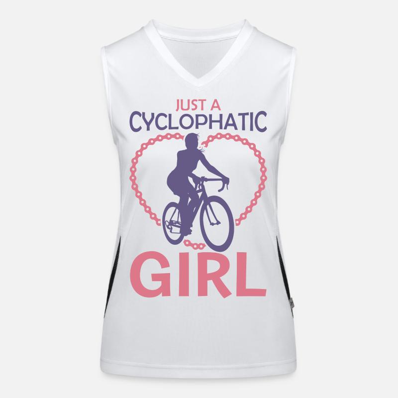 Radfahrer Mädchen Funktionelles Kontrast-Tank Top für Frauen