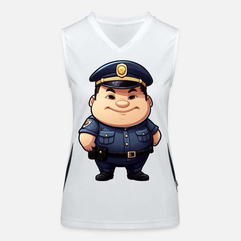 dicker Polizist Funktionelles Kontrast-Tank Top für Frauen