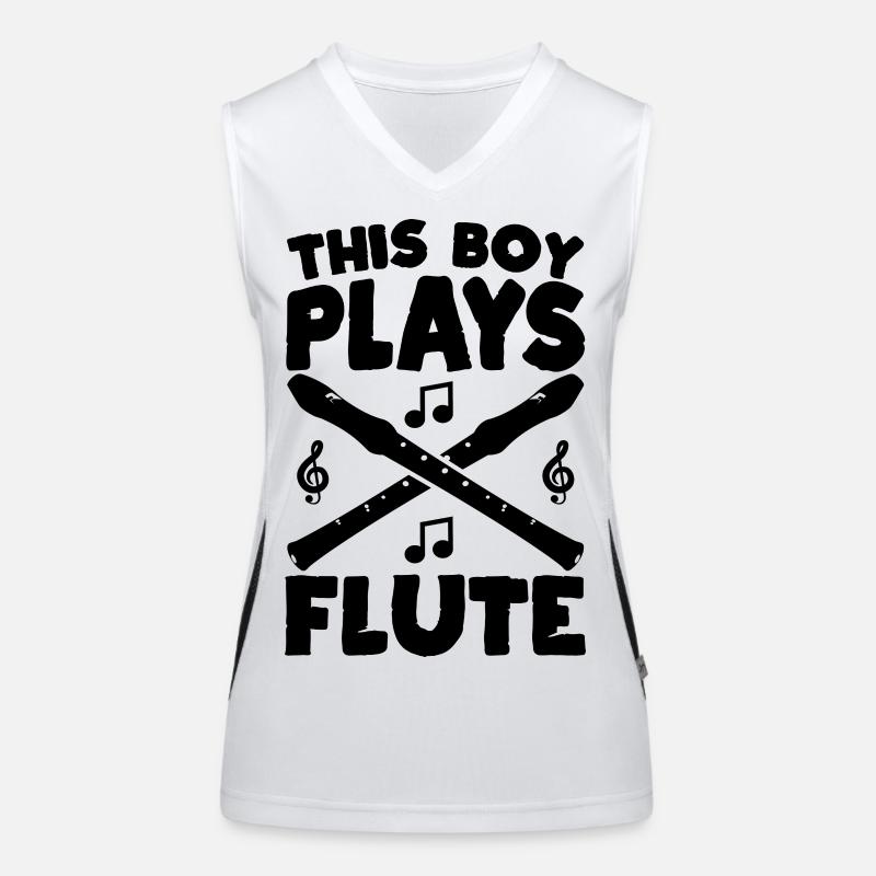 Ce garçon joue de la flûte Débardeur respirant contrasté Femme