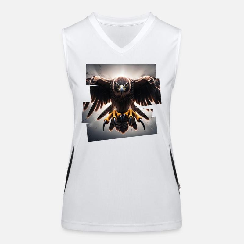 Adler Frontalangriff Funktionelles Kontrast-Tank Top für Frauen