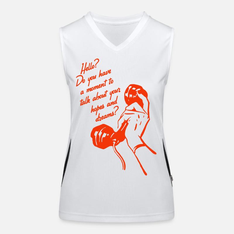 Retro Phone Design – Hopes & Dreams Conversation Women's Functional Contrast Tank Top