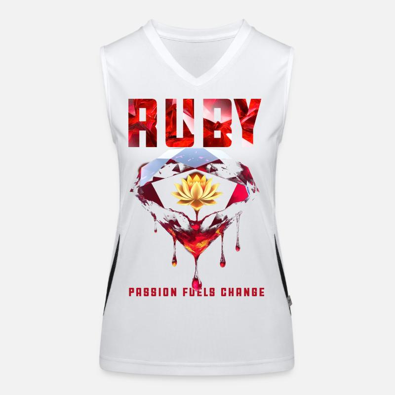 Birthstone July Ruby Women's Functional Contrast Tank Top