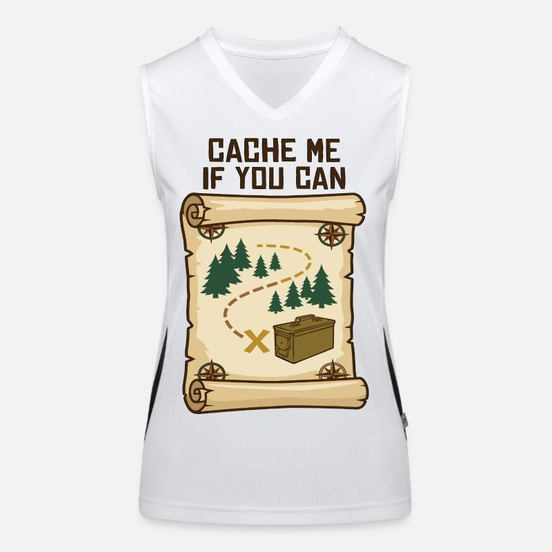 Geocaching Treasure Hunt Women's Functional Contrast Tank Top