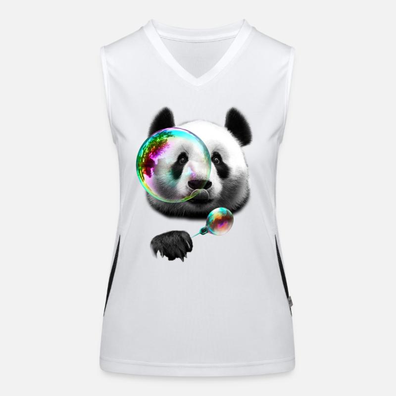 PANDA BUBBLEMAKER Funktionelles Kontrast-Tank Top für Frauen