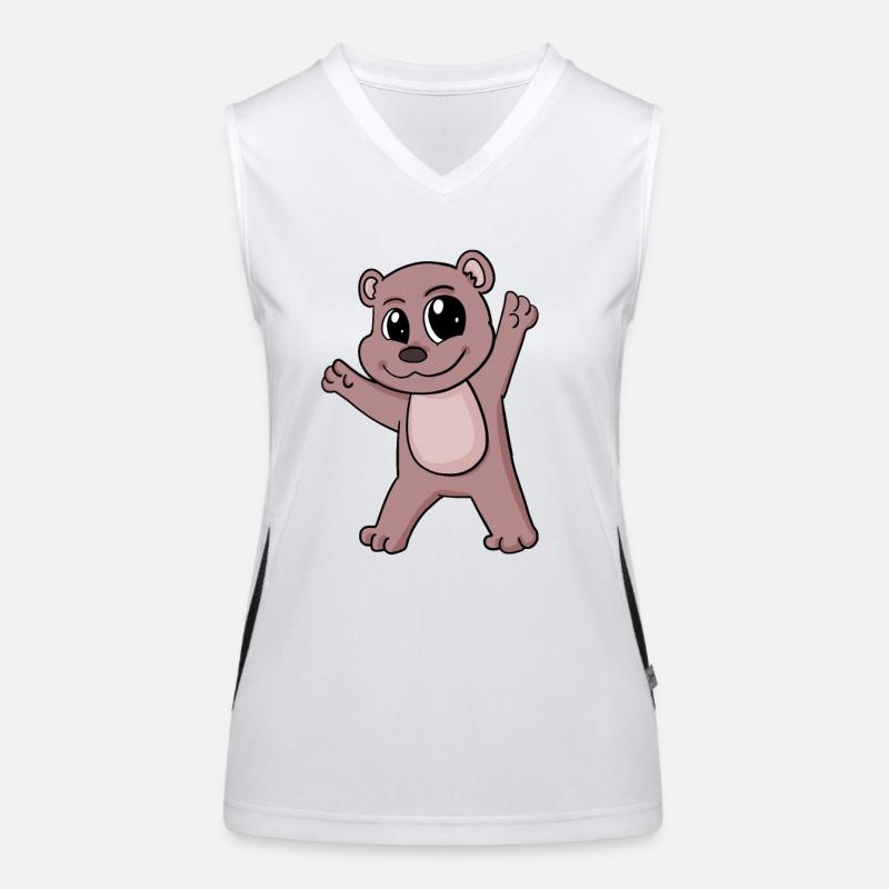 Bär Funktionelles Kontrast-Tank Top für Frauen