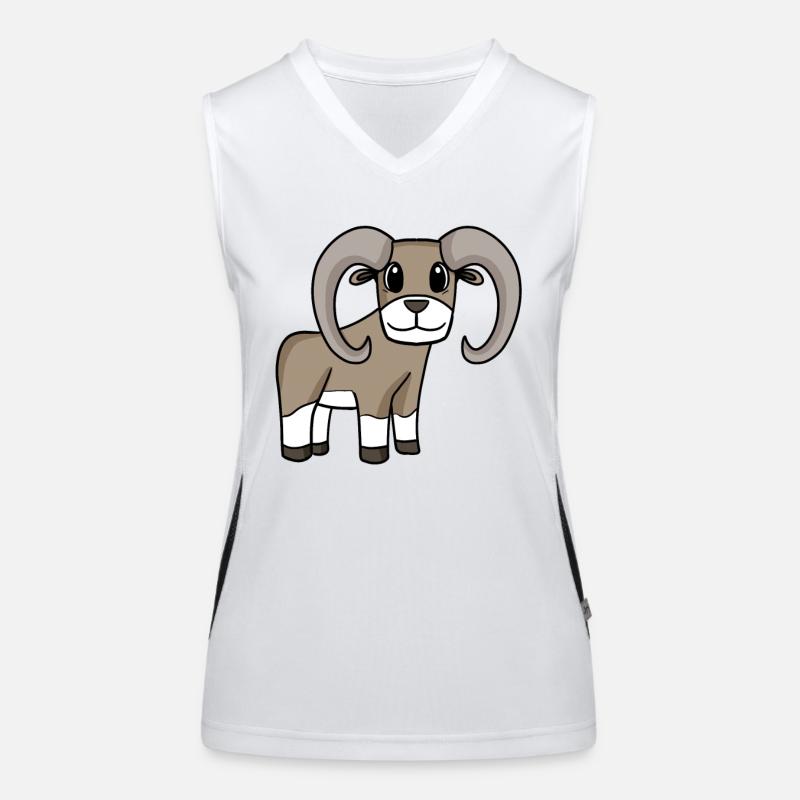 Mufflon Wildschaf Funktionelles Kontrast-Tank Top für Frauen