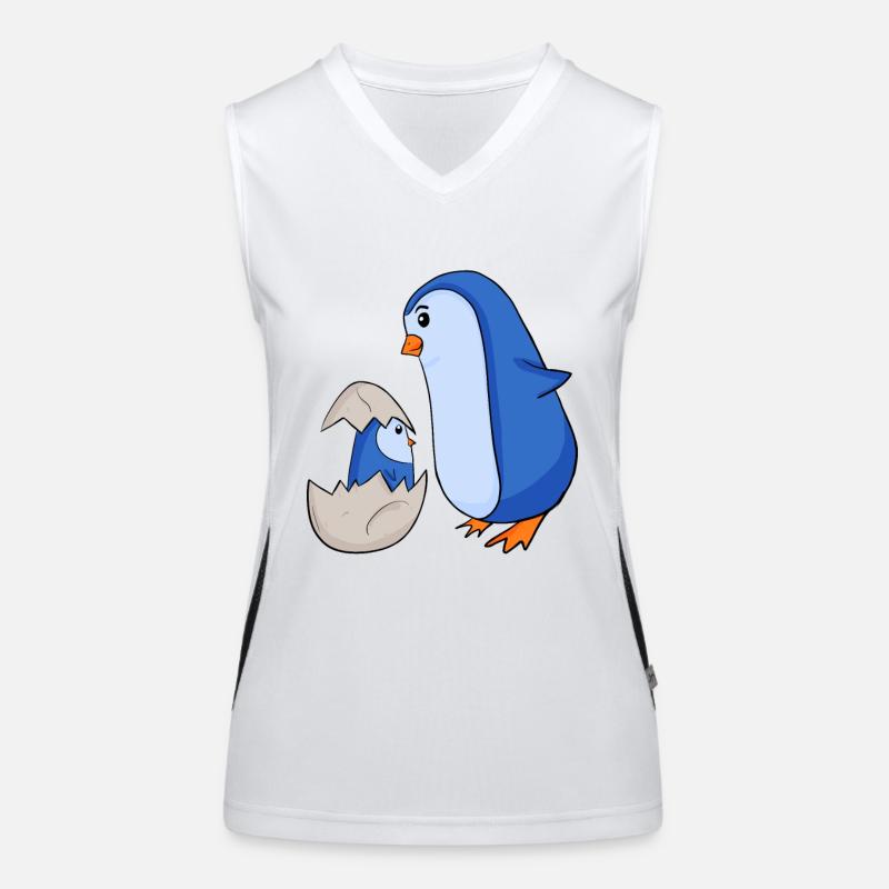 Pingouin avec Bébé Pingouin Débardeur respirant contrasté Femme