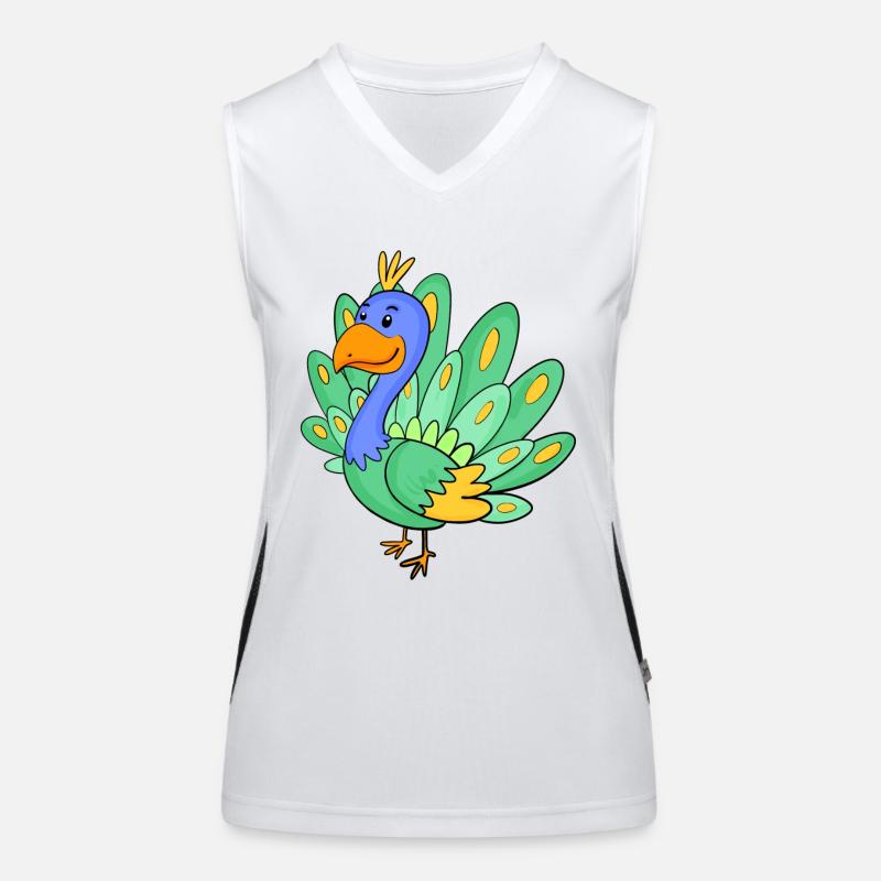 Pfau Funktionelles Kontrast-Tank Top für Frauen