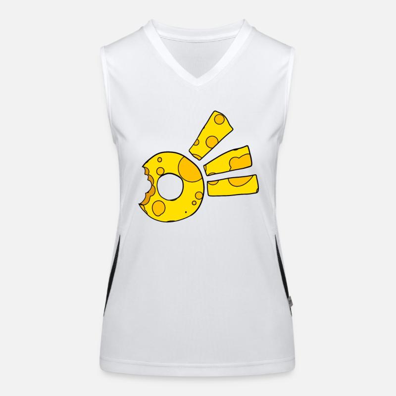 Cheese Comet Symbol Women's Functional Contrast Tank Top