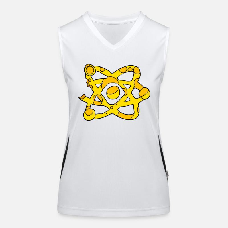 Atom Cheese Symbol Science Scientifique Débardeur respirant contrasté Femme