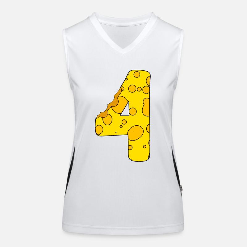 Number 4 Digit Cheese Women's Functional Contrast Tank Top