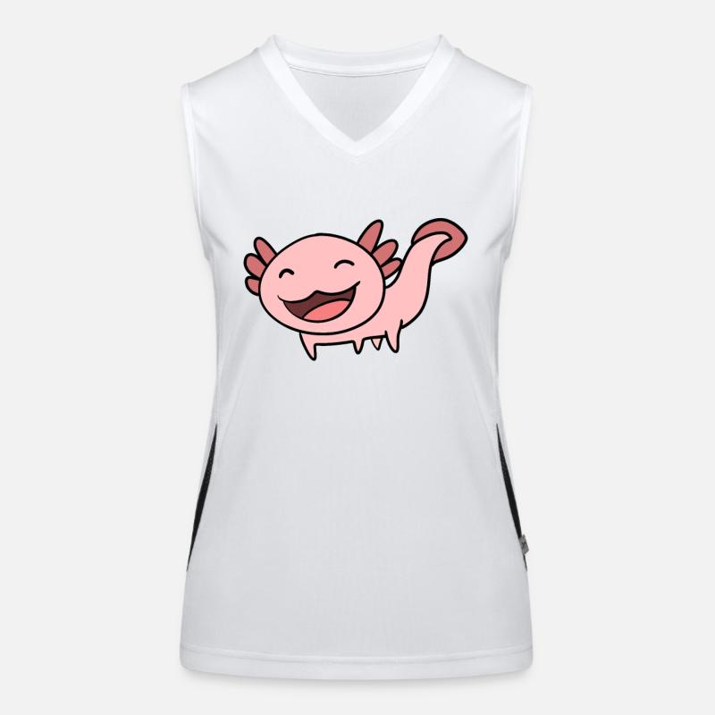 Süßes Axolotl Rosa Funktionelles Kontrast-Tank Top für Frauen