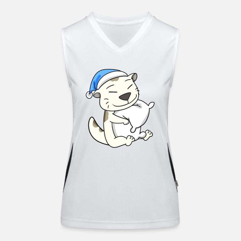 Katze Katzenrasse Devon Rex Funktionelles Kontrast-Tank Top für Frauen