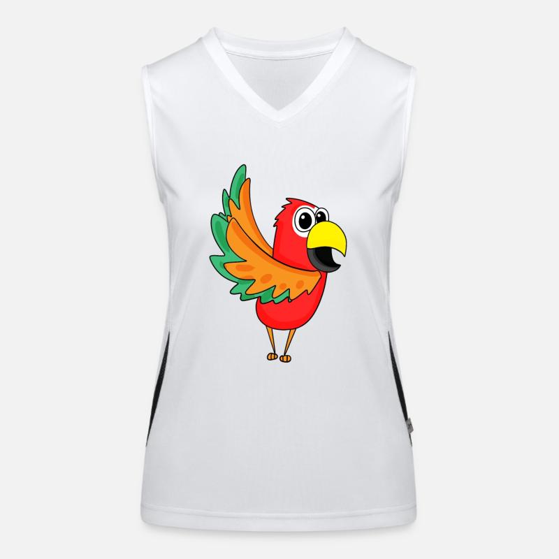 Papagei Dschungel Funktionelles Kontrast-Tank Top für Frauen