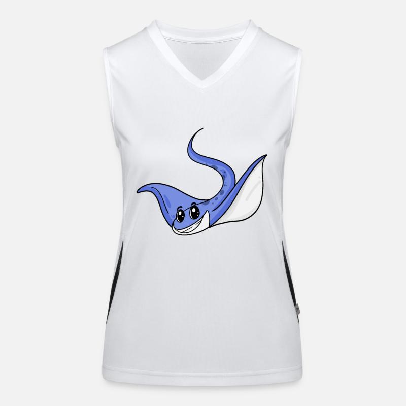 Stachelrochen Funktionelles Kontrast-Tank Top für Frauen
