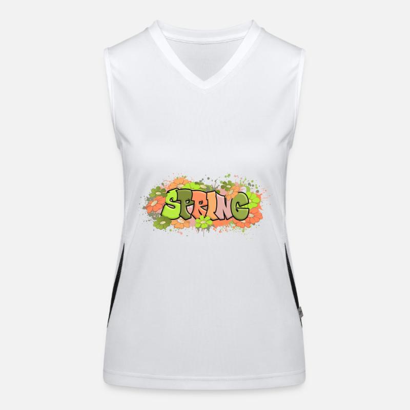 spring blumen Funktionelles Kontrast-Tank Top für Frauen