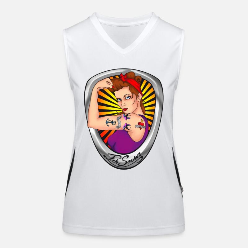 pin up Funktionelles Kontrast-Tank Top für Frauen