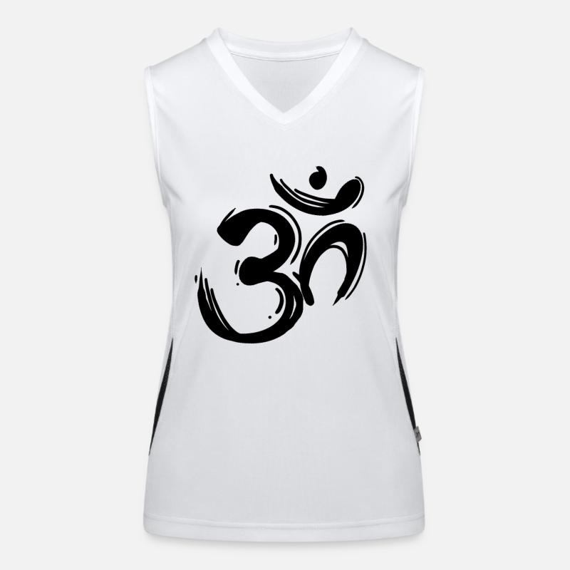 Om signe noir Débardeur respirant contrasté Femme