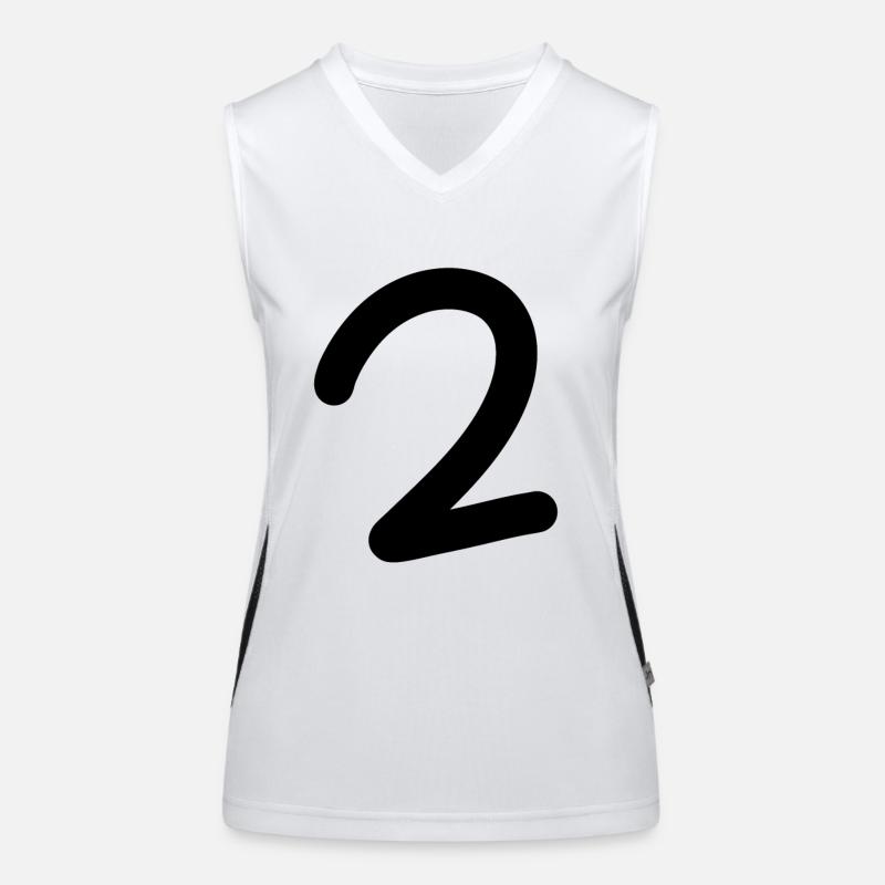 2 Schwarz Funktionelles Kontrast-Tank Top für Frauen