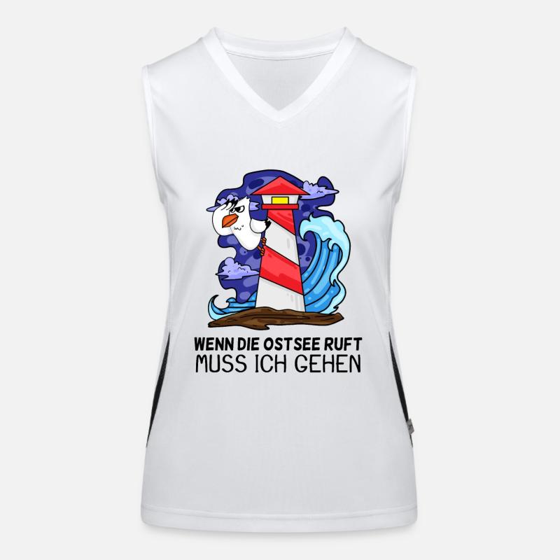 Ostsee Funktionelles Kontrast-Tank Top für Frauen
