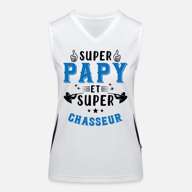 Super papy et Super Chasseur Débardeur respirant contrasté Femme