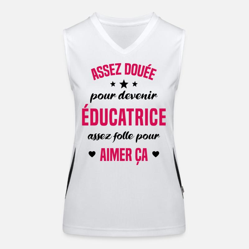Assez douée pour devenir éducatrice assez folle Débardeur respirant contrasté Femme