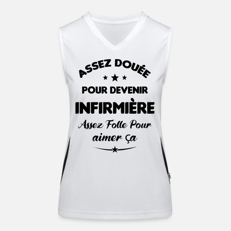 Assez douée pour devenir infirmière cadeau Débardeur respirant contrasté Femme