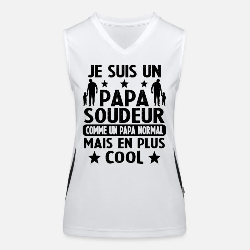 Je suis un papa Soudeur comme un papa normal Débardeur respirant contrasté Femme