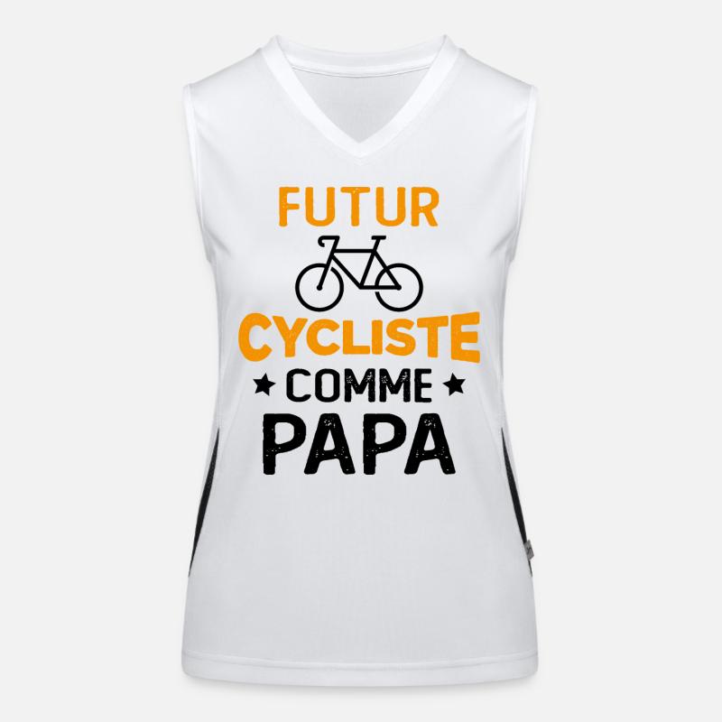 Futur cycliste comme papa Débardeur respirant contrasté Femme