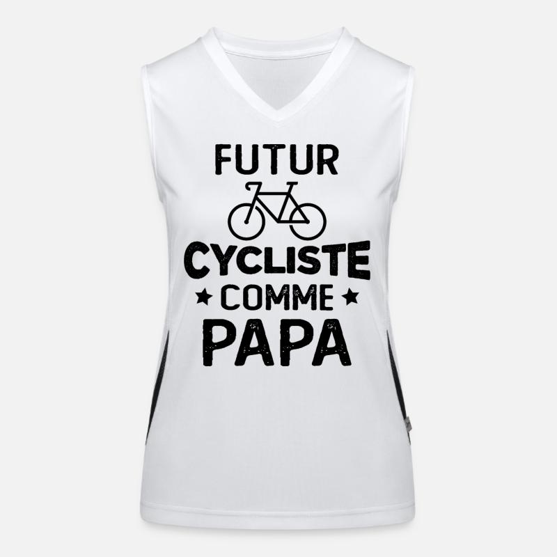 Futur cycliste comme papa Débardeur respirant contrasté Femme