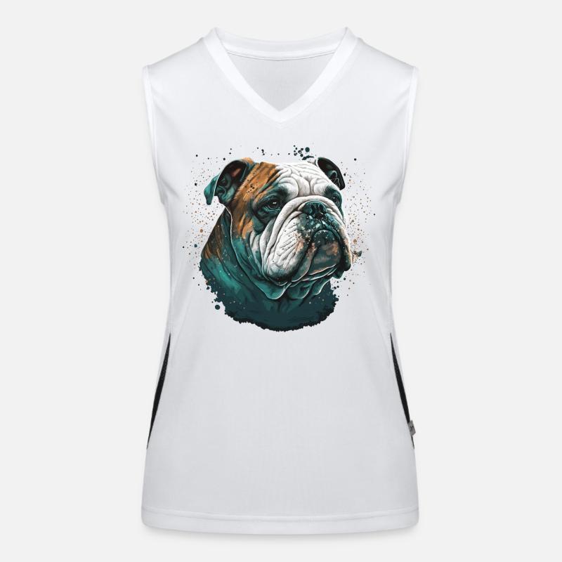 Expression de bouledogue Débardeur respirant contrasté Femme