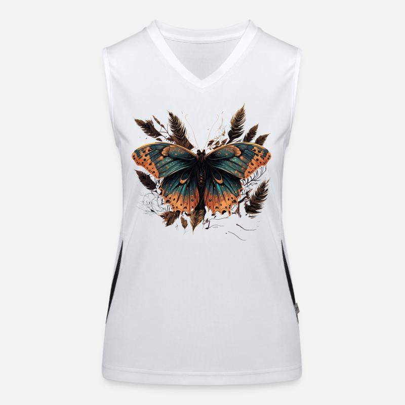 Graceful Butterfly Women's Functional Contrast Tank Top