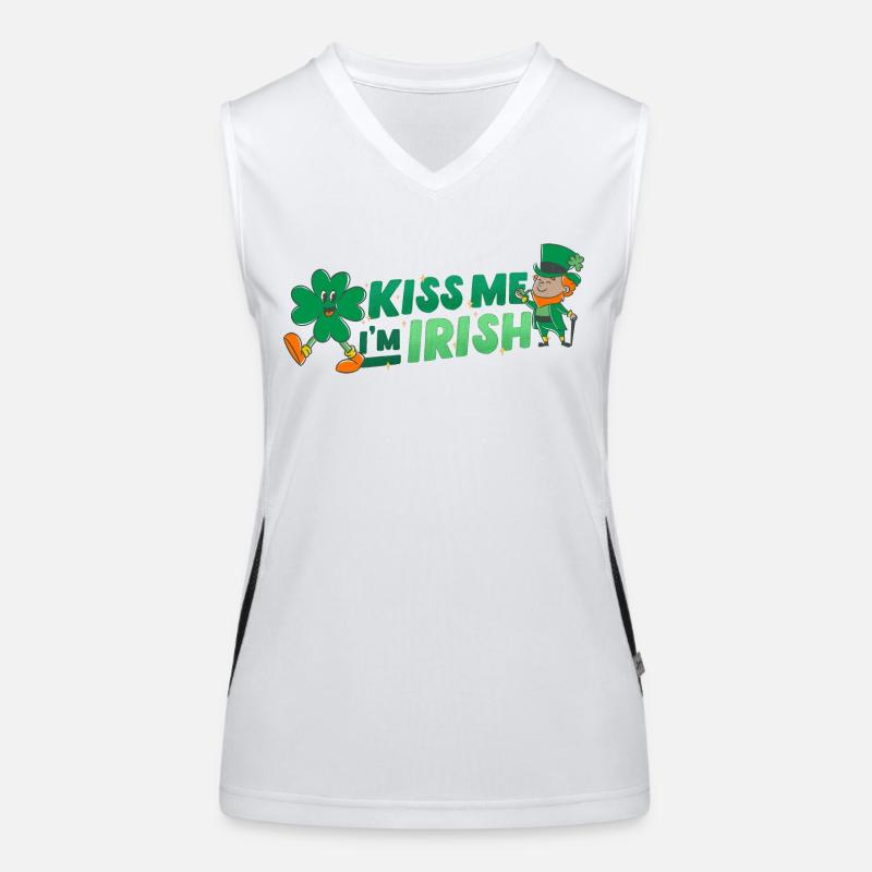 Bonne Saint-Patrick. La Saint-Patrick! Débardeur respirant contrasté Femme