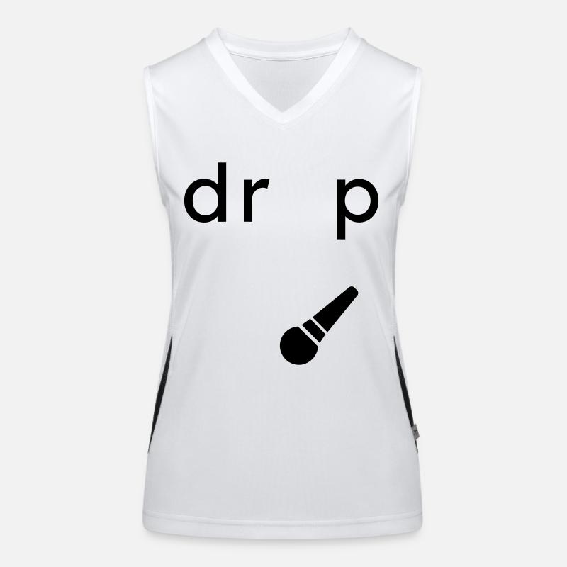 Drop the Microphone Geschenk Funktionelles Kontrast-Tank Top für Frauen