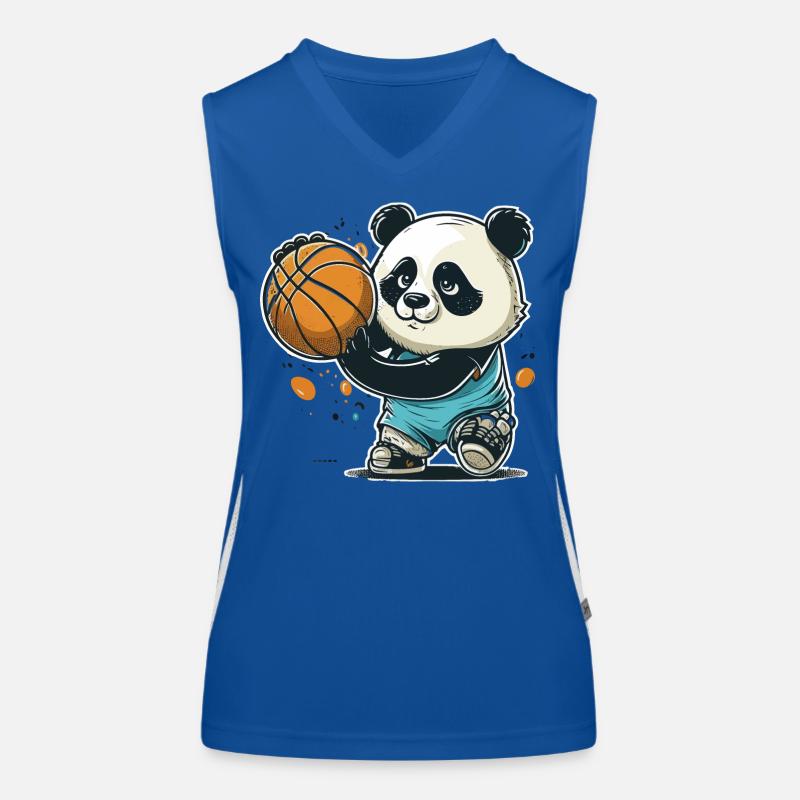 Cerceaux avec un panda Débardeur respirant contrasté Femme