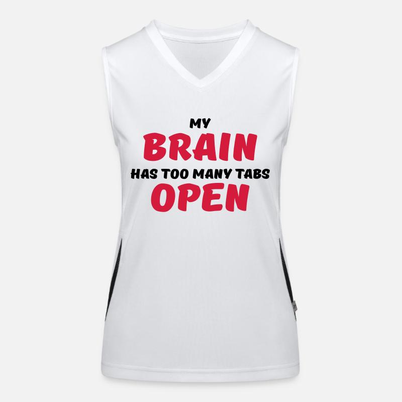 My brain has too many tabs open Débardeur respirant contrasté Femme