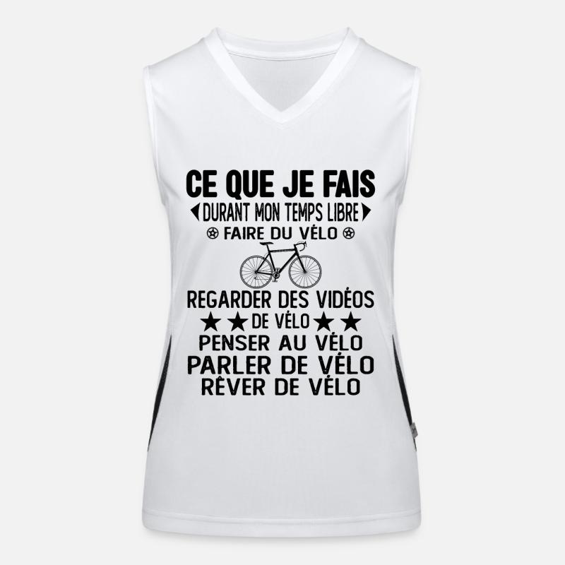 Ce Que Je Fais Pendant Mon Temps Libre Vélo Débardeur respirant contrasté Femme