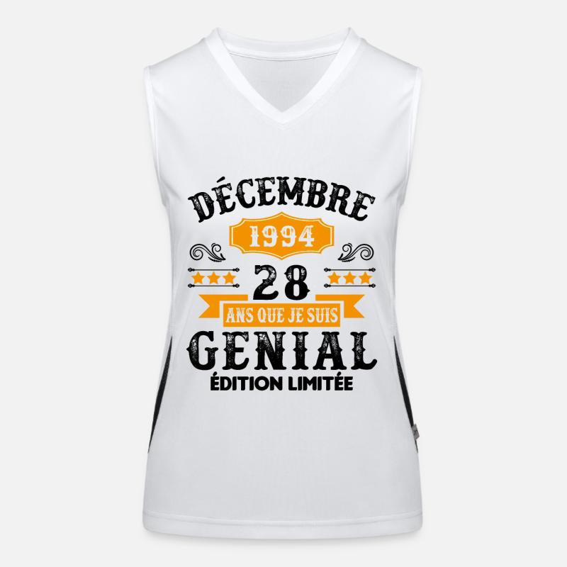 28 Ans Anniversaire Vintage Né(e) en Décembre 1994 Débardeur respirant contrasté Femme