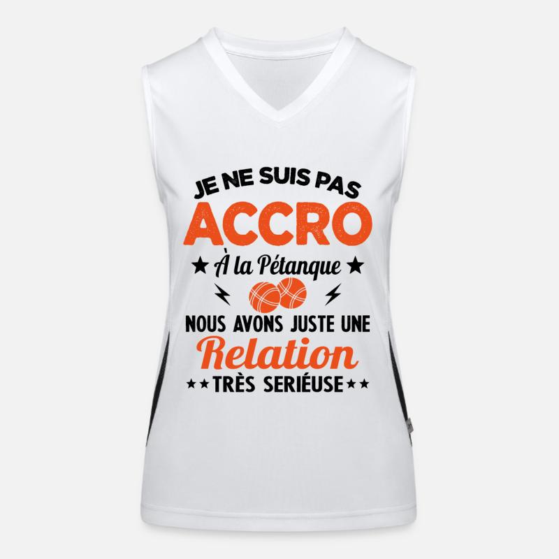 Pas accro à la pétanque - Relation sérieuse Débardeur respirant contrasté Femme