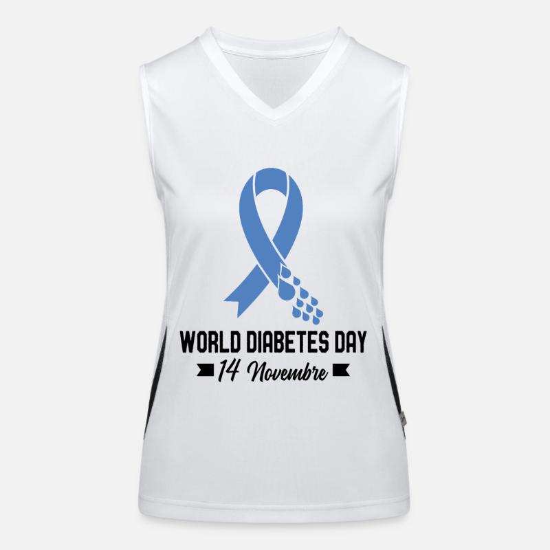 Welt-Diabetes-Tag Funktionelles Kontrast-Tank Top für Frauen