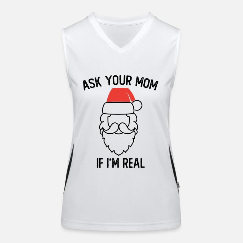 Fragen Sie Ihre Mutter, ob ich ein echtes Motiv für eine Funktionelles Kontrast-Tank Top für Frauen