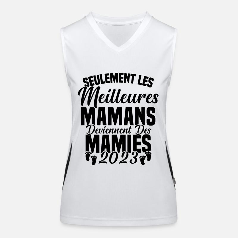 Les Meilleures Mamans Deviennent des Mamie 2023 Débardeur respirant contrasté Femme