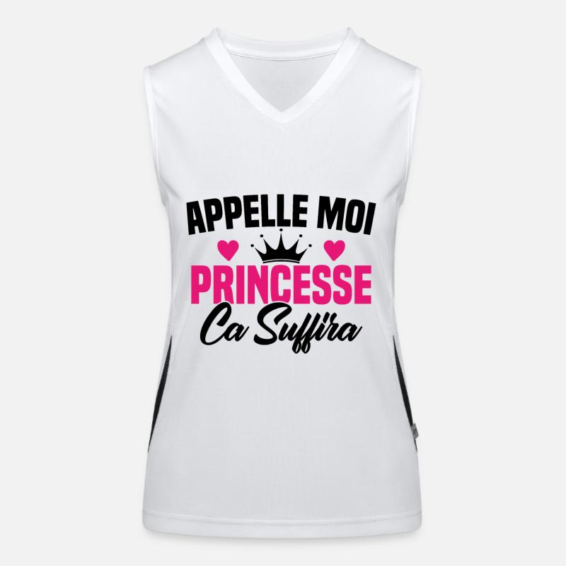 HUMOUR APPELLE MOI PRINCESSE Débardeur respirant contrasté Femme