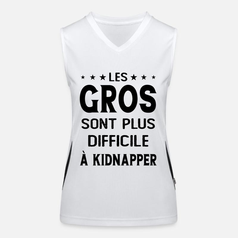 Les gros sont plus difficiles à kidnapper Débardeur respirant contrasté Femme