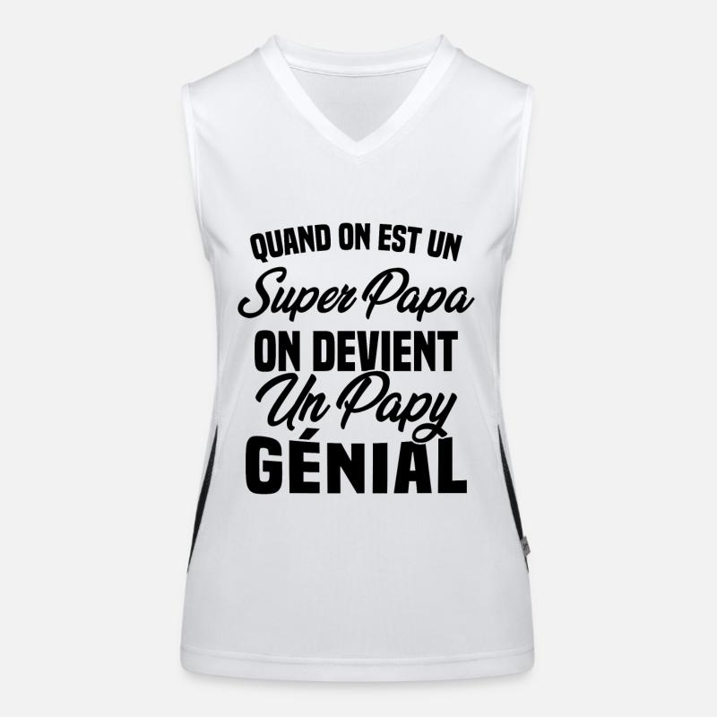Quand On Est Super Papa On Devient Papy Génial Débardeur respirant contrasté Femme