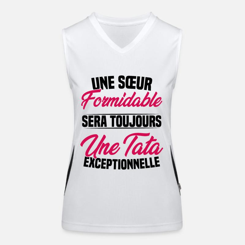 Une sœur formidable donne une tata exceptionnelle Débardeur respirant contrasté Femme