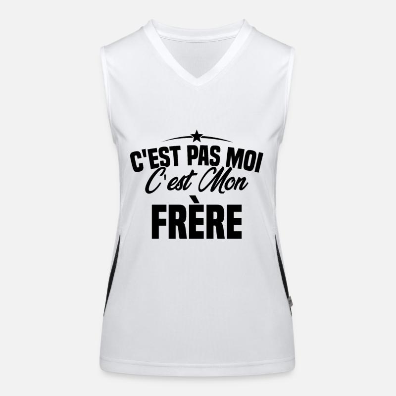 C'est Pas Moi C'est Mon Frère - Humour Cadeau Débardeur respirant contrasté Femme
