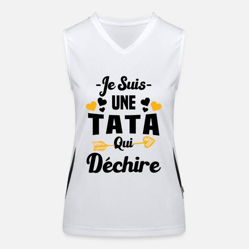 Je suis une Tata qui déchire Débardeur respirant contrasté Femme