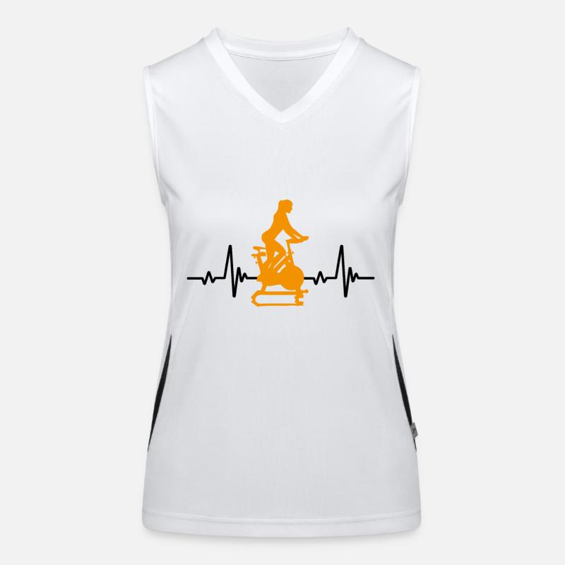 Herzfrequenz Indoor Cycling Funktionelles Kontrast-Tank Top für Frauen