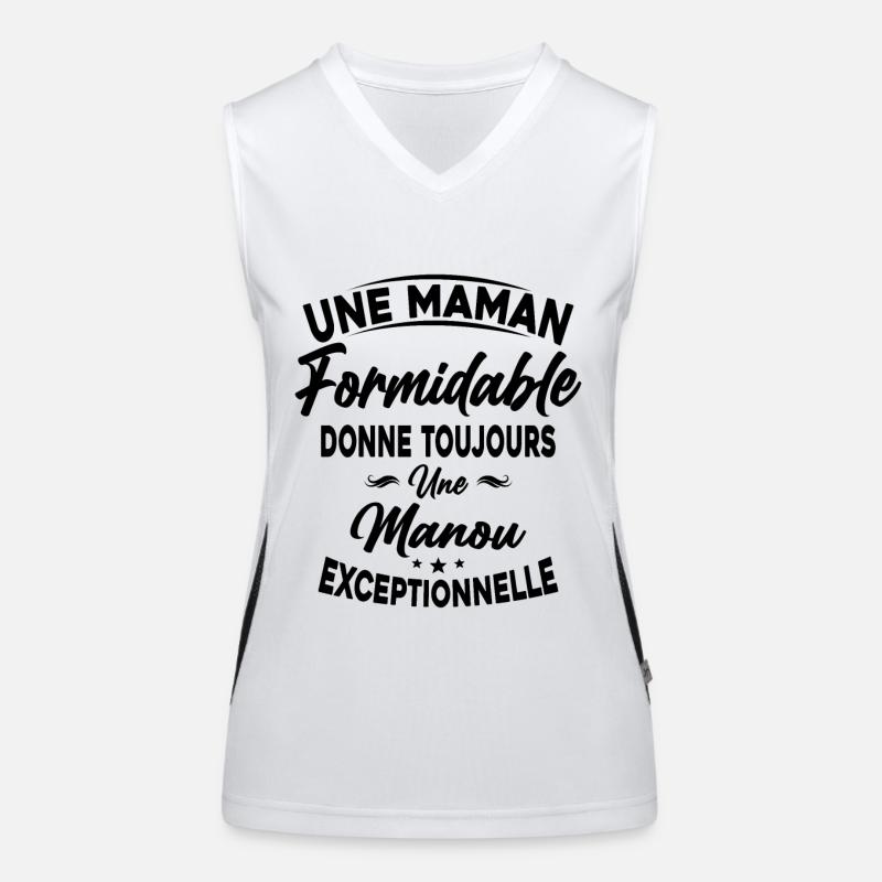 Maman formidable donne Manou Exceptionnelle Débardeur respirant contrasté Femme